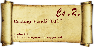 Csabay Renátó névjegykártya