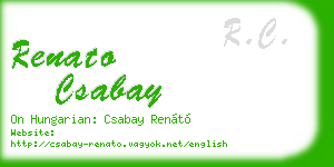 renato csabay business card