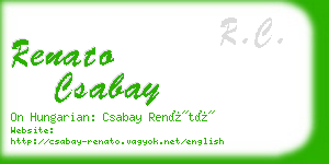 renato csabay business card